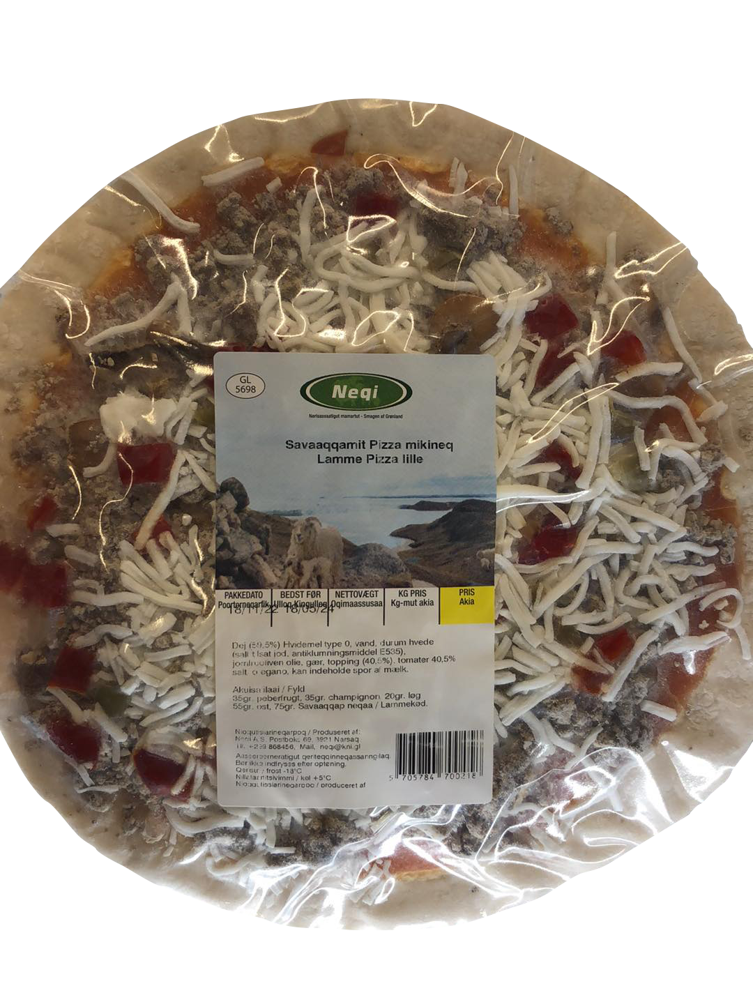 Lille lammepizza fra Neqi